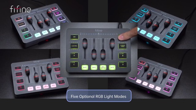 Amazon.co.jp: zmart FIFINE ゲーミング オーディオミキサー RGB